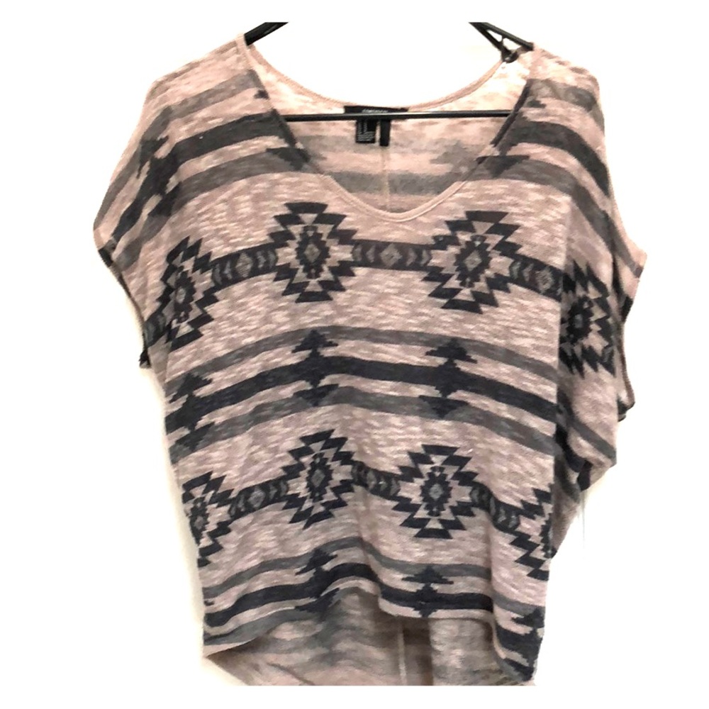 High low aztec top